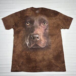 The Mountain Brown Tie-Dye Chocolate Labrador Retriever Dog Graphic T-Shirt 3XL